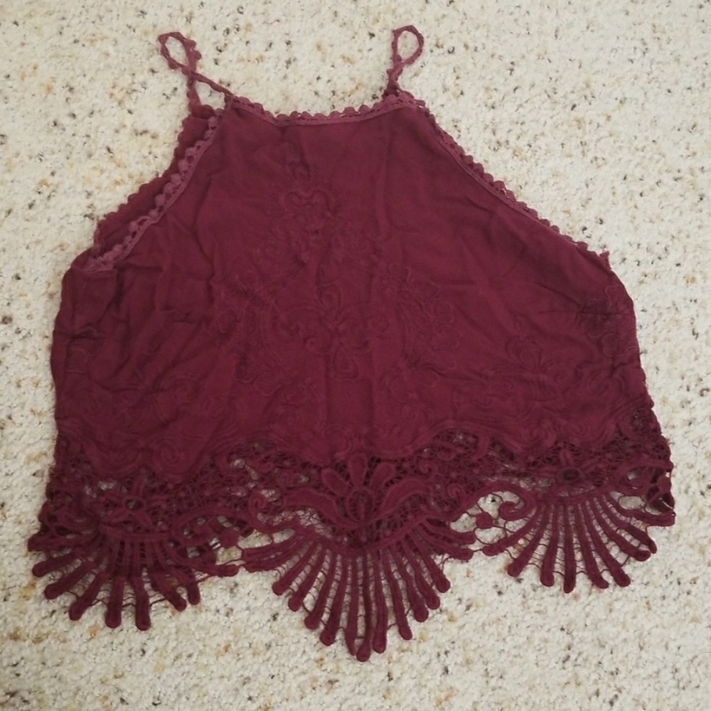 Maroon crop top